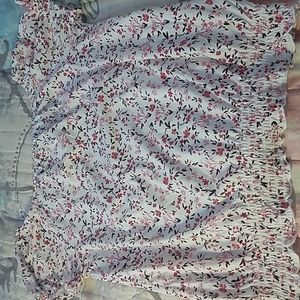 Cute pink flower woman's top